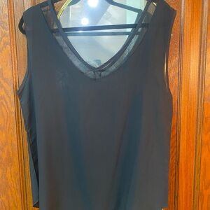 Black Tank Top with V-Neckline XXL